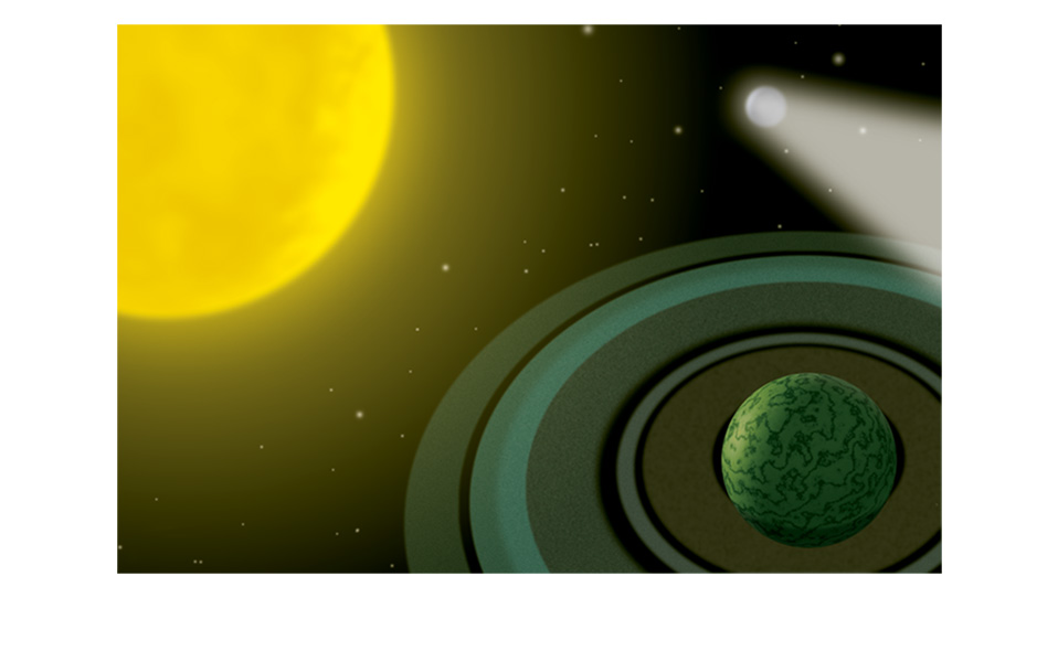 One of several generic space illustrations I was hired to create for a client's PowerPoint presentation.