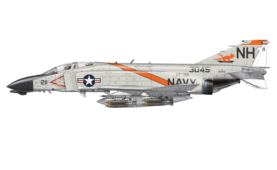 This is a fighter-bomber flown during the Vietnam War, the F-4B Phantom II.