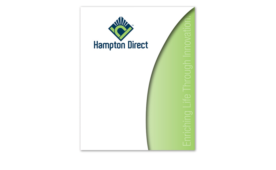 Presentation folder for Hampton Direct.